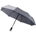 Gris - Front - Marksman 55cm  Parapluie 3 sections Traveller à ouverture et fermeture automatiques.
