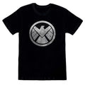Noir - Front - Avengers Assemble - T-shirt SHIELD - Homme