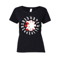 Noir - Front - Red Hot Chilli Peppers - T-shirt HAND DRAWN - Femme