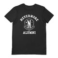 Noir - Blanc - Front - Wednesday - T-shirt NEVERMORE - Adulte