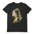 Noir - Front - Vincent Trinidad - T-shirt KAWAII WITH A PEARL EARRING - Adulte