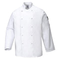 Blanc - Front - Portwest - Veste de cuisinier SUFFOLK - Homme