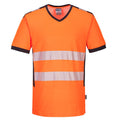 Orange - Noir - Front - Portwest - T-shirt PW3 - Homme