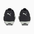 Noir - Blanc - Side - Puma - Chaussures de foot MONARCH FG - Enfant