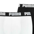 Noir - Blanc - Side - Puma - Boxers BASIC - Homme
