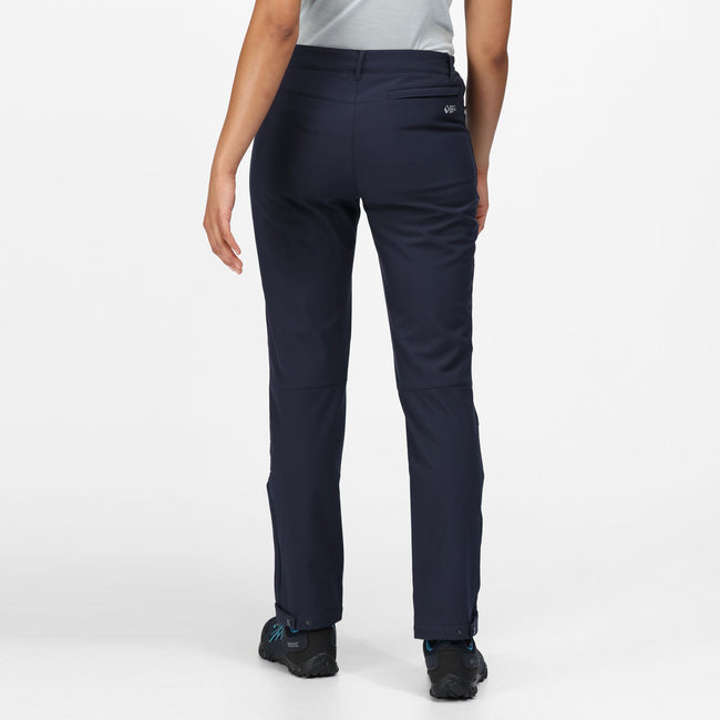 Bleu marine - Side - Regatta - Pantalon de randonnée GEO SOFTSHELL - Femme