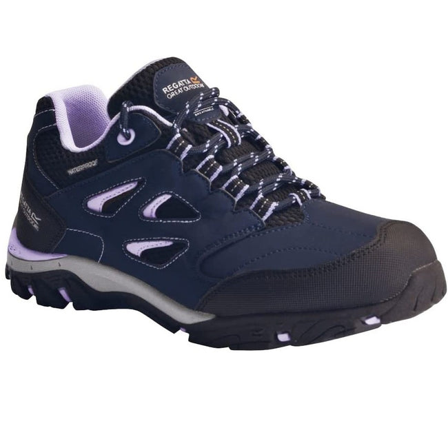 Bleu marine-lilas - Front - Regatta - Chaussures de randonnée HOLCOMBE - Unisexe