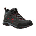 Gris foncé-rouge - Front - Regatta - Chaussures montantes de randonnée HOLCOMBE - Homme