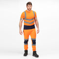 Orange - Bleu marine - Back - Regatta - T-shirt PRO - Homme