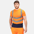 Orange - Bleu marine - Side - Regatta - T-shirt PRO - Homme
