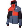 Gris bleu - Orange rouge - Side - Dare 2B - Blouson de ski SUPERNOVA - Homme