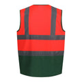 Rouge fluo - Vert - Back - Regatta - Gilet haute visibilité PRO - Homme