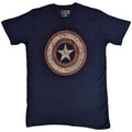 Bleu marine - Front - Captain America - T-shirt - Adulte