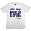 Blanc - Front - The Beatles - T-shirt ALL YOU NEED IS LOVE - Femme