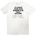 Blanc - Back - Post Malone - T-shirt BURN IT DOWN TOUR DATES - Adulte