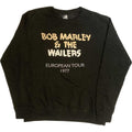 Noir - Front - Bob Marley - Sweat WAILERS EUROPEAN TOUR '77 - Adulte