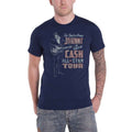 Bleu marine - Front - Johnny Cash - T-shirt ALL STAR TOUR - Adulte
