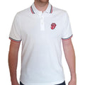 Blanc - Front - The Rolling Stones - Polo CLASSIC - Adulte
