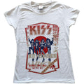 Blanc - Front - Kiss - T-shirt DESTROYER TOUR - Femme