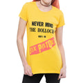 Jaune - Front - Sex Pistols - T-shirt NEVER MIND THE BOLLOCKS - Femme