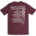 Bordeaux - Back - Rage Against the Machine - T-shirt BOLA ALBUM COVER - Adulte