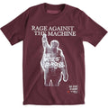 Bordeaux - Front - Rage Against the Machine - T-shirt BOLA ALBUM COVER - Adulte