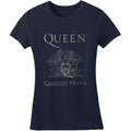 Bleu - Front - Queen - T-shirt GREATEST HITS - Femme
