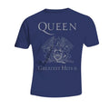 Bleu - Front - Queen - T-shirt GREATEST HITS - Adulte