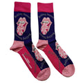 Violet - Rose - Front - The Rolling Stones - Chaussettes UK TONGUE - Adulte