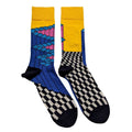 Jaune - Noir - Blanc - Front - The Strokes - Chaussettes ANGLES - Adulte