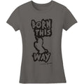 Gris - Front - Lady Gaga - T-shirt BORN THIS WAY - Femme