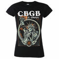 Noir - Front - CBGB - T-shirt LIBERTY - Femme