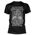 Noir - Front - Asking Alexandria - T-shirt SKULL STACK - Adulte