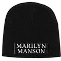 Noir - Front - Marilyn Manson - Bonnet - Adulte