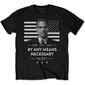 Noir - Front - Malcolm X - T-shirt BY ANY MEANS NECESSARY - Adulte