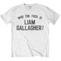 Blanc - Front - Liam Gallagher - T-shirt WHO THE FUCK IS - Adulte