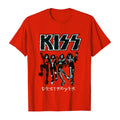 Rouge - Front - Kiss - T-shirt DESTROYER - Adulte