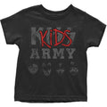 Noir - Front - Kiss - T-shirt ARMY - Enfant
