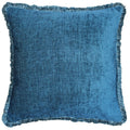 Bleu sarcelle - Front - Riva Home - Housse de coussin à franges ASTBURY