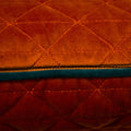 Orange - Bleu sarcelle - Close up - Riva Home - Housse de coussin QUARTZ