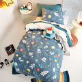 Bleu - Side - Linen House - Parure de lit SPACE RACE - Enfant