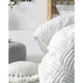 Blanc - Side - Linen House - Taie d'oreiller rectangulaire MANISHA