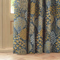 Bleu - Safran - Side - Wylder - Rideaux à plis plats OPHELIA