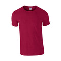 Rouge foncé chiné - Front - Gildan - T-shirt SOFTSTYLE - Adulte