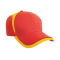 Rouge - Jaune - Front - Result Headwear - Casquette de baseball NATIONAL
