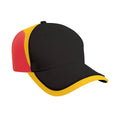 Noir - Rouge - Front - Result Headwear - Casquette de baseball NATIONAL