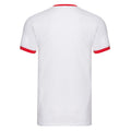 Blanc - Rouge - Back - Fruit of the Loom - T-shirt - Adulte