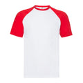 Blanc - Rouge - Front - Fruit of the Loom - T-shirt - Adulte