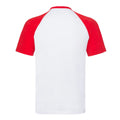 Blanc - Rouge - Back - Fruit of the Loom - T-shirt - Adulte