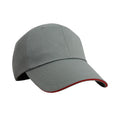 Gris - Rouge - Front - Result Headwear - Casquette de baseball